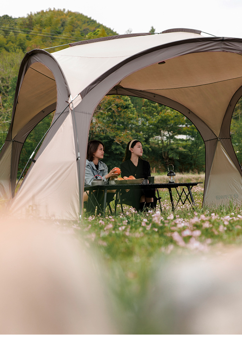 Cheap Goat Tents MOUNTAINHIKER 8 10Person Outdoor Camping Dome Tents Light Luxury Round Big Canopy Large Awning Pergola Tent   